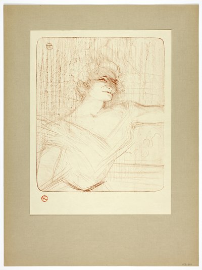 W kleju płyta druga od Yvette Guilbert autorstwa Henri de Toulouse Lautrec
