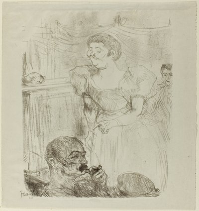 Di ti Fellow, angielska piosenkarka w kawiarni-koncercie autorstwa Henri de Toulouse Lautrec