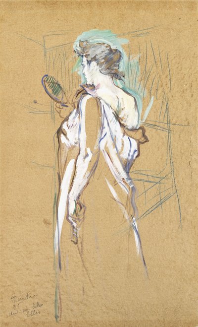 Elles - mit Spiegel in der Hand, 1896 von Henri de Toulouse Lautrec
