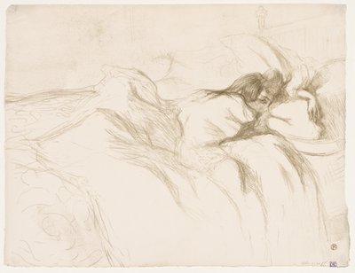 Elles: śpiąca kobieta autorstwa Henri de Toulouse-Lautrec