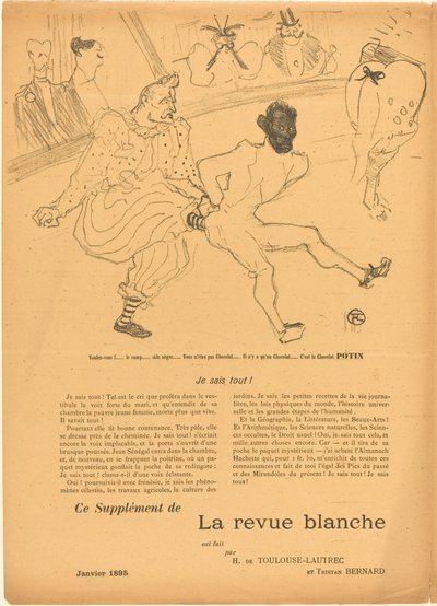 Footit i Chocolat (Footit et Chocolat) [po lewej stronie] autorstwa Henri de Toulouse Lautrec