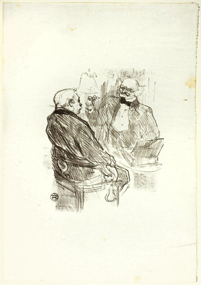 Georges Clemenceau i Optomotrist, Mayer, z Au Pied du Sinaï autorstwa Henri de Toulouse Lautrec