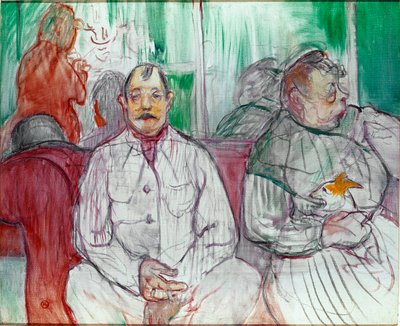 On, ona i pies (para z psem). Obraz Henri de Toulouse-Lautrec (Toulouse Lautrec autorstwa Henri de Toulouse Lautrec
