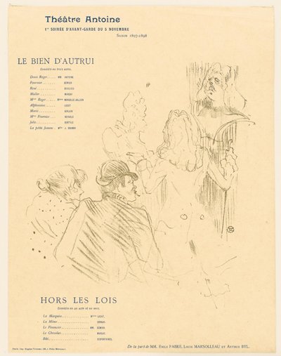 Hołd dla Moliera autorstwa Henri de Toulouse Lautrec
