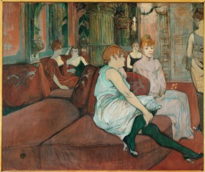 Im Salon der Rue des Moulins autorstwa Henri de Toulouse Lautrec