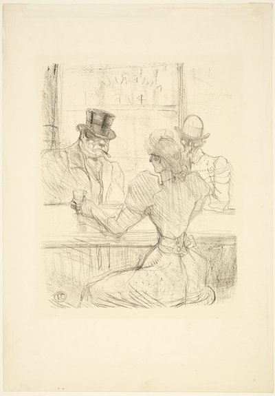 W Picton Bar (American Bar), rue Scribe autorstwa Henri de Toulouse-Lautrec