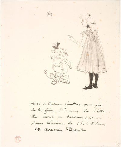 Zaproszenie na wystawę autorstwa Henri de Toulouse Lautrec