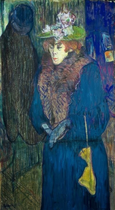 Jane Avril wchodząc do Moulin-Rouge autorstwa Henri de Toulouse Lautrec