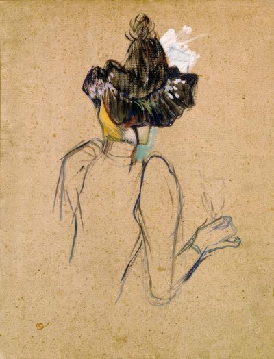 Jane Avril widziana z tyłu autorstwa Henri de Toulouse Lautrec