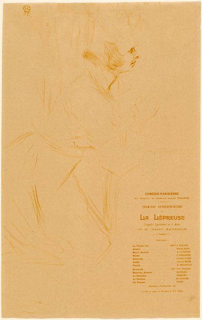 Trędowaty, 1896. autorstwa Henri de Toulouse Lautrec
