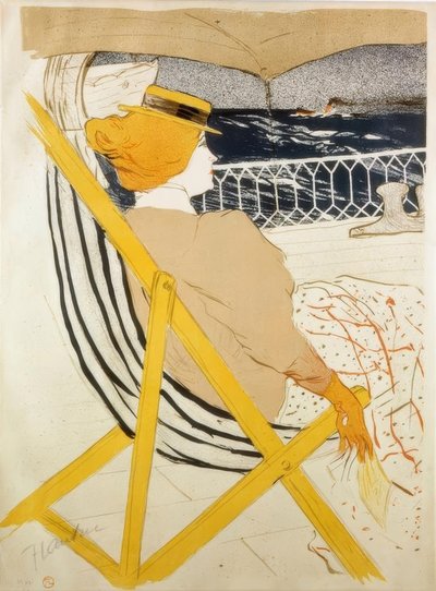 La Passagere du 54 ou Promenade en Yacht autorstwa Henri de Toulouse Lautrec
