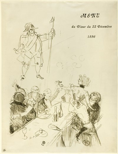 Le Suisse, Menü von Henri de Toulouse-Lautrec