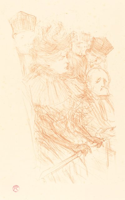 Proces Lebaudy - zeznanie panny Marsy Proces Lebaudy - zeznanie panny Marsy, 1896. autorstwa Henri de Toulouse Lautrec