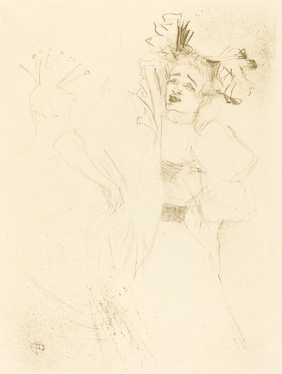 Pożyczkodawca Full Face w Chilperic Pożyczkodawca de face dans Chilpéric, 1895. autorstwa Henri de Toulouse Lautrec