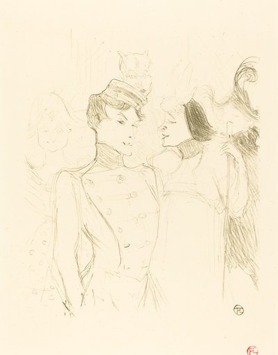 Pożyczkodawca i Lavalliere (Pożyczkodawca i Lavalliere) autorstwa Henri de Toulouse Lautrec