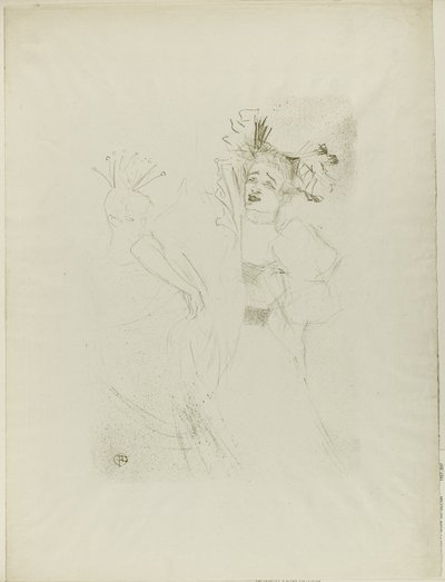 Pożyczkodawca w Chilpéric, pełna twarz autorstwa Henri de Toulouse-Lautrec