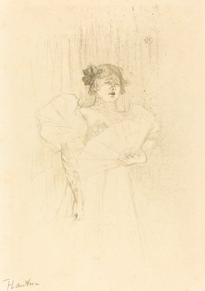 Pełna twarz Luce Myres autorstwa Henri de Toulouse Lautrec