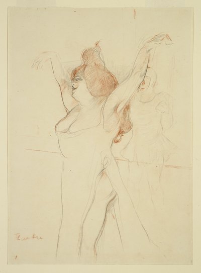 Mademoiselle Cocyle jako Helena Trojańska w La Belle Helene autorstwa Henri de Toulouse-Lautrec