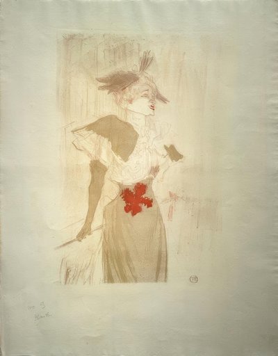 Mademoiselle Marcelle Lender, stehend von Henri de Toulouse Lautrec