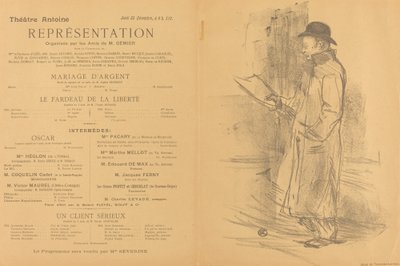 Srebrny ślub; Ciężar wolności; Poważny Klient [przód] autorstwa Henri de Toulouse Lautrec