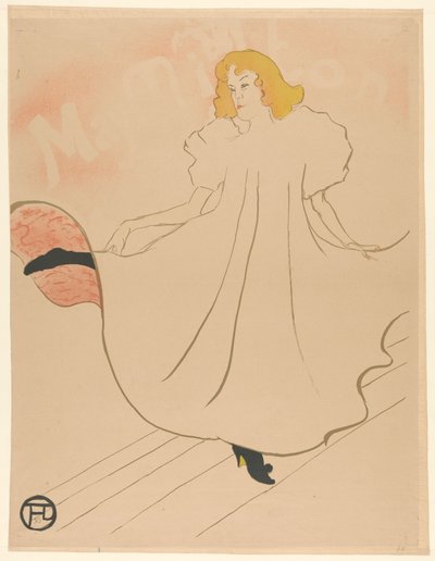 Niech Milton dansend May Milton (tytuł na obiekcie) autorstwa Henri de Toulouse Lautrec