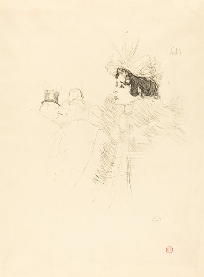 Miss May Belfort w irlandzkim i amerykańskim barze, rue Royale Miss Belfort Belfort au Irish..., 1895. autorstwa Henri de Toulouse Lautrec