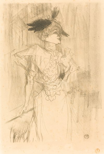 Panna Marcelle Pożyczkodawca, stojący autorstwa Henri de Toulouse Lautrec