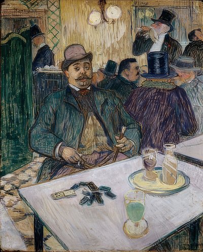 Monsieur Boileau in einem Café. 1893 autorstwa Henri de Toulouse Lautrec