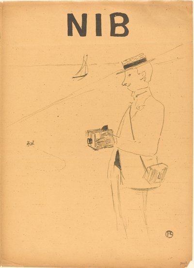 Stalówka lub fotograf amator [prawy przód] autorstwa Henri de Toulouse Lautrec