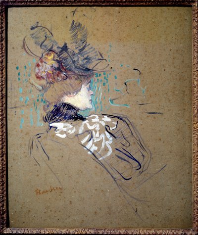 Portret kobiety w profilu (Madame Lucy) Obraz olejny na tekturze Henri de Toulouse Lautrec (1864-1901) 1896 Nd. 0,56x0,48 m Paryż, Musee d