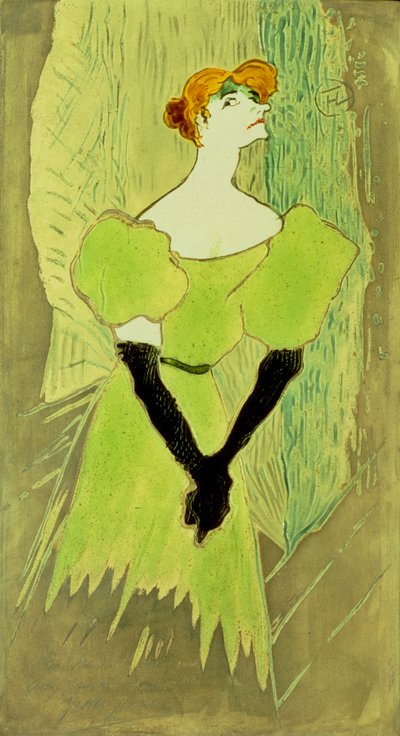 Portret Yvette Guilbert autorstwa Henri de Toulouse Lautrec