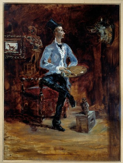 Portret malarza Rene Princeteau (1849-1914) w jego warsztacie Malarstwo Henri Toulouse Lautreca (1864-1901) autorstwa Henri de Toulouse Lautrec
