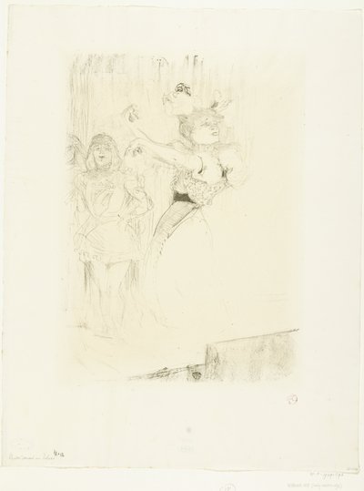 Portret aktorki Marcelle Lender tańczącej bolero w operze Chilpéric Pożyczkodawca dansant le pas de bolero autorstwa Henri de Toulouse Lautrec