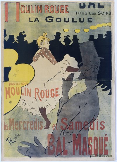 Plakat do „Moulin Rouge” Plakat dla Moulin Rouge Czerwony Młyn. La Goulue (tytuł na obiekcie) autorstwa Henri de Toulouse Lautrec