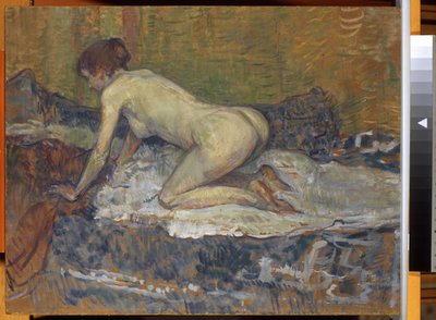 Rudowłosa nago przyczajona, 1897 autorstwa Henri de Toulouse Lautrec