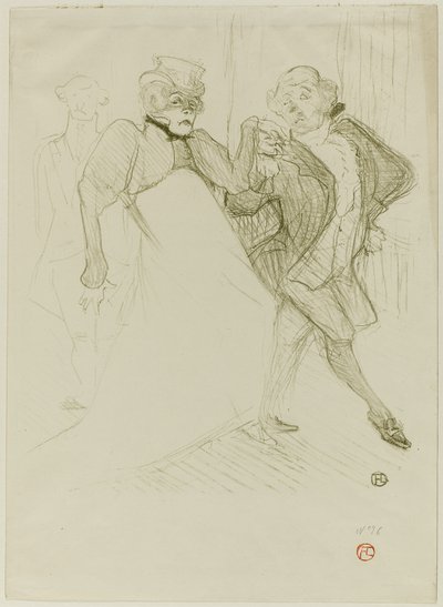 Réjane i Galipaux, w Madame Sans-Gêne autorstwa Henri de Toulouse-Lautrec