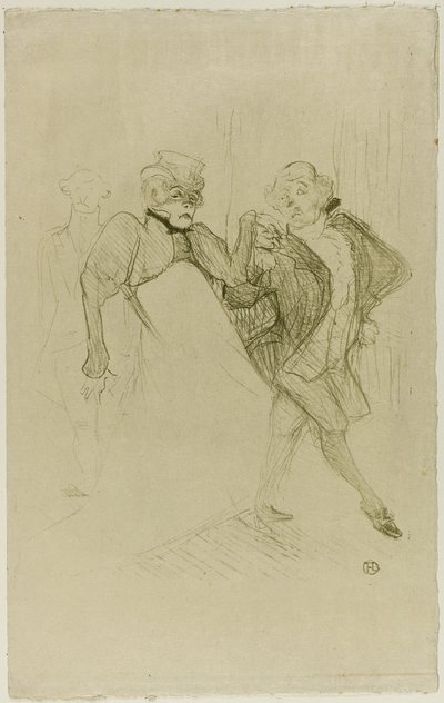 Réjane i Galipaux, w Madame Sans-Gêne autorstwa Henri de Toulouse Lautrec
