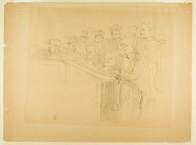 Der Arton-Prozess (erste Platte) von Henri de Toulouse-Lautrec