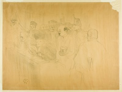 Proces Artona (trzecia płyta) autorstwa Henri de Toulouse Lautrec