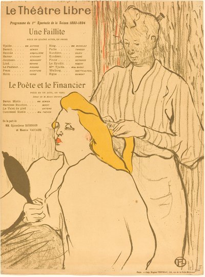 Fryzjer - Program dla Teatru Wolnego autorstwa Henri de Toulouse Lautrec