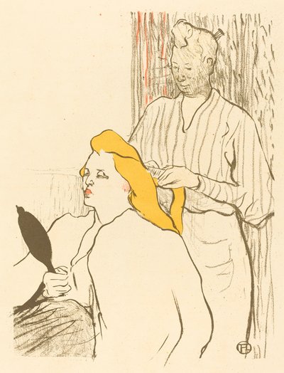 Fryzjer - Program dla Théâtre Libre autorstwa Henri de Toulouse Lautrec