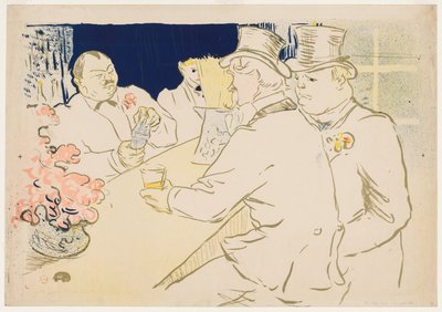 Bar irlandzki i amerykański, Rue Royale autorstwa Henri de Toulouse Lautrec