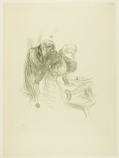Modlitwa Żydów polskich z Au Pied du Sinaï autorstwa Henri de Toulouse-Lautrec