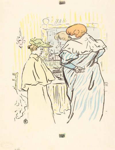Dwie kobiety przed lustrem autorstwa Henri de Toulouse Lautrec