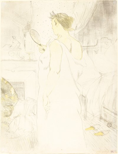 Kobieta w lustrze autorstwa Henri de Toulouse Lautrec