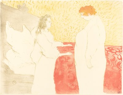 Kobieta w łóżku, profil (Femme au lit, profil) autorstwa Henri de Toulouse Lautrec