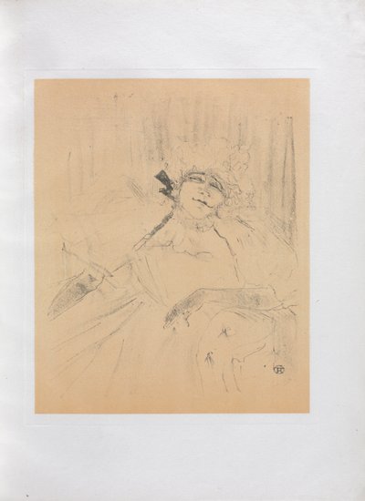 Yvette Guilbert-angielska seria: Stara piosenka autorstwa Henri de Toulouse-Lautrec