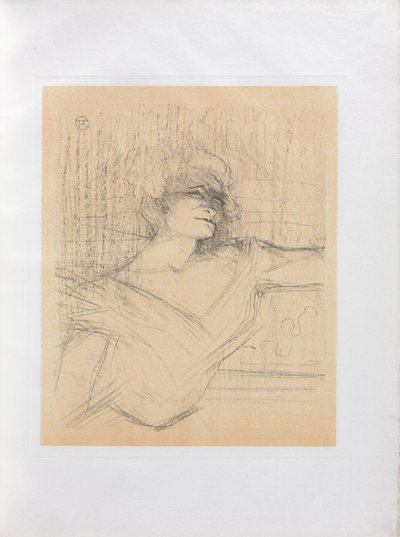 Yvette Guilbert-angielska seria: W kleju autorstwa Henri de Toulouse-Lautrec
