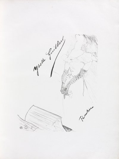 Yvette Guilbert-angielska seria: Frontyspis autorstwa Henri de Toulouse-Lautrec