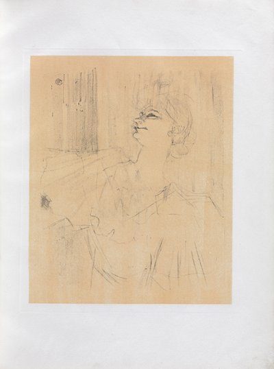 Yvette Guilbert-angielska seria: Menilmontant de Bruant autorstwa Henri de Toulouse-Lautrec